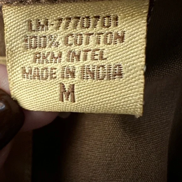 VINTAGE Larry Mahan Western Cowboy Shirt Brown Button-Up Solid Long Sleeve - Picture 5 of 6